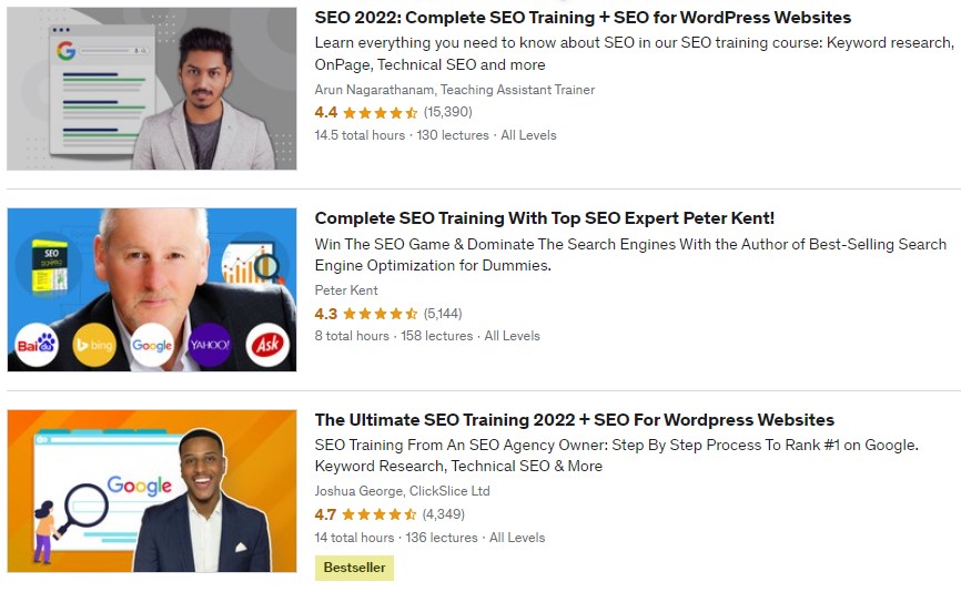 kursy seo udemy